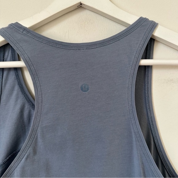 Lululemon  Pima Cotton Tank Top In Slate Blue Size 6 - Picture 4 of 4